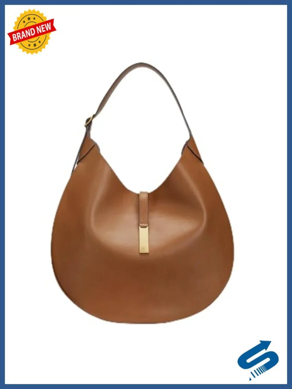 Suede & Split Leather Hobo Shoulder Bag Large Capacity Magnetic Closure Tote